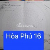 Bán đất đẹp mặt tiền đường Hoà Phú 16 (Gò Nãy 4 cũ), vị trí sát Tô Hiệu